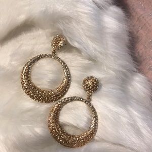 Diamond hoop earrings